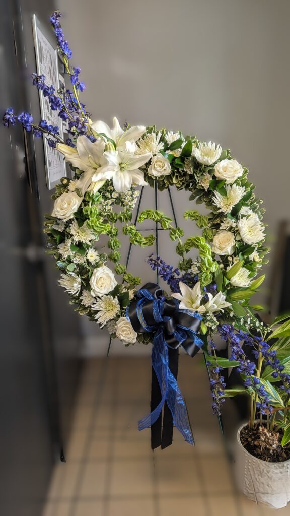 Funeral Blue Wreath